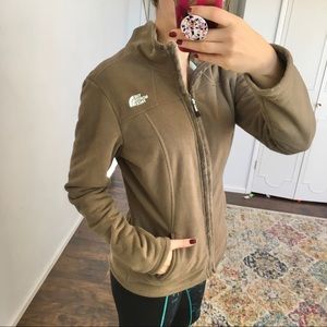 COPY - The North face | brown fuzzy zip up jacket